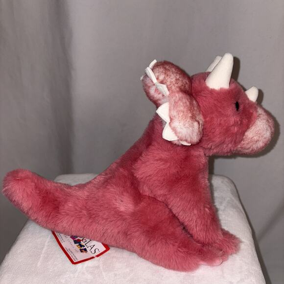 Douglas Triceratops Tracie Plush Pink Dinosaur Stuffed Animal 10" - Picture 3 of 11